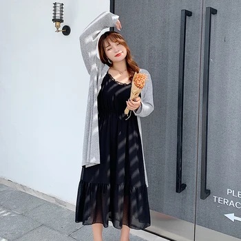 New fashion plus-size women's summer suit new 2019 slim loose-fitting cardigan halter dress two-piece dress 2070
New fashion plus-size women's summer suit new 2019 slim loose-fitting cardigan halter dress two-piece dress 2070