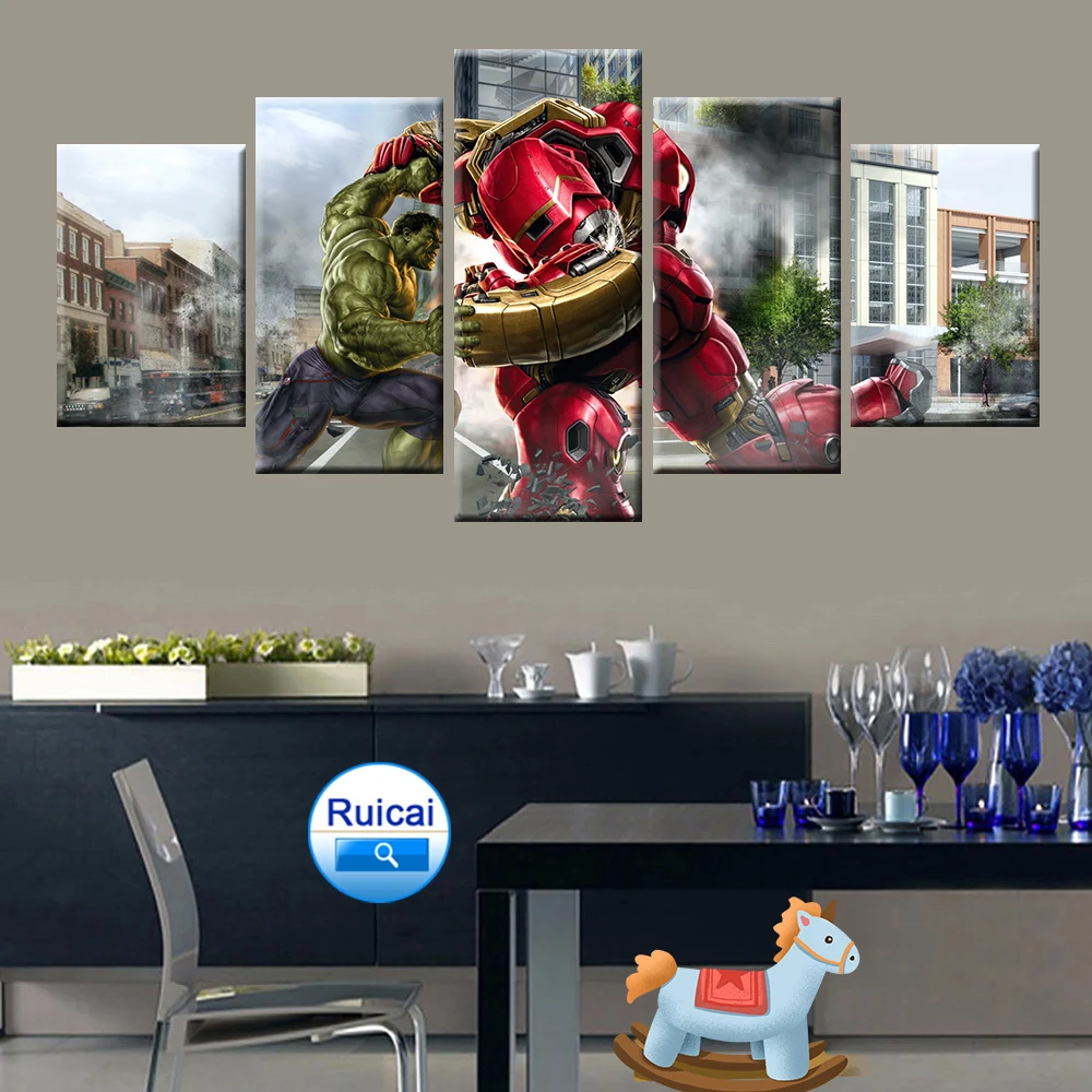 Hulk Iron Man fierce struggle, wall art poster paintings HD print home living room decoration
Hulk Iron Man fierce struggle, wall art poster paintings HD print home living room decoration