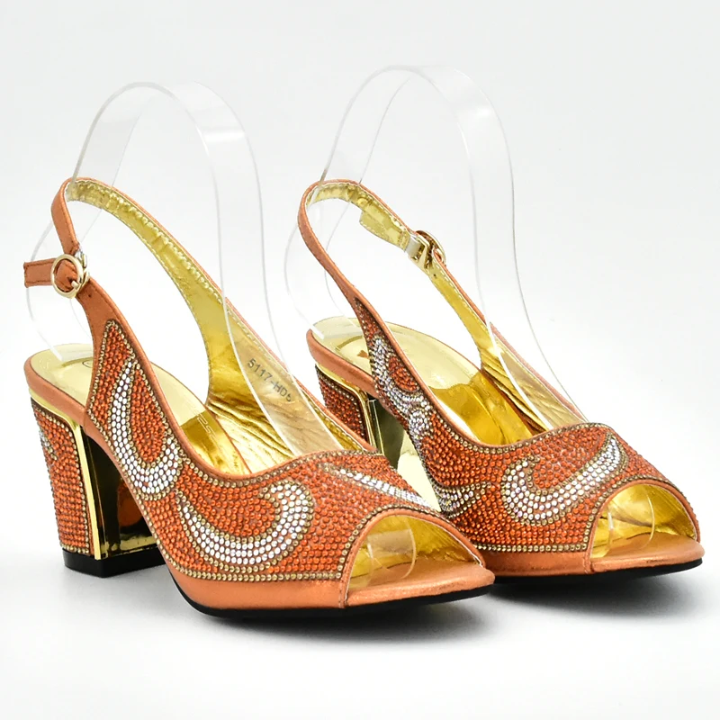 Комплект из туфель и сумок оранжевого цвета для женщин|shoe and bag set|pumps shoesdesigner shoes |