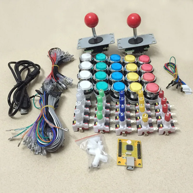 Arcade PC PS/3 game joystick and button DIY parts with 2 players USB interface controller for MAME
Arcade PC PS/3 game joystick and button DIY parts with 2 players USB interface controller for MAME