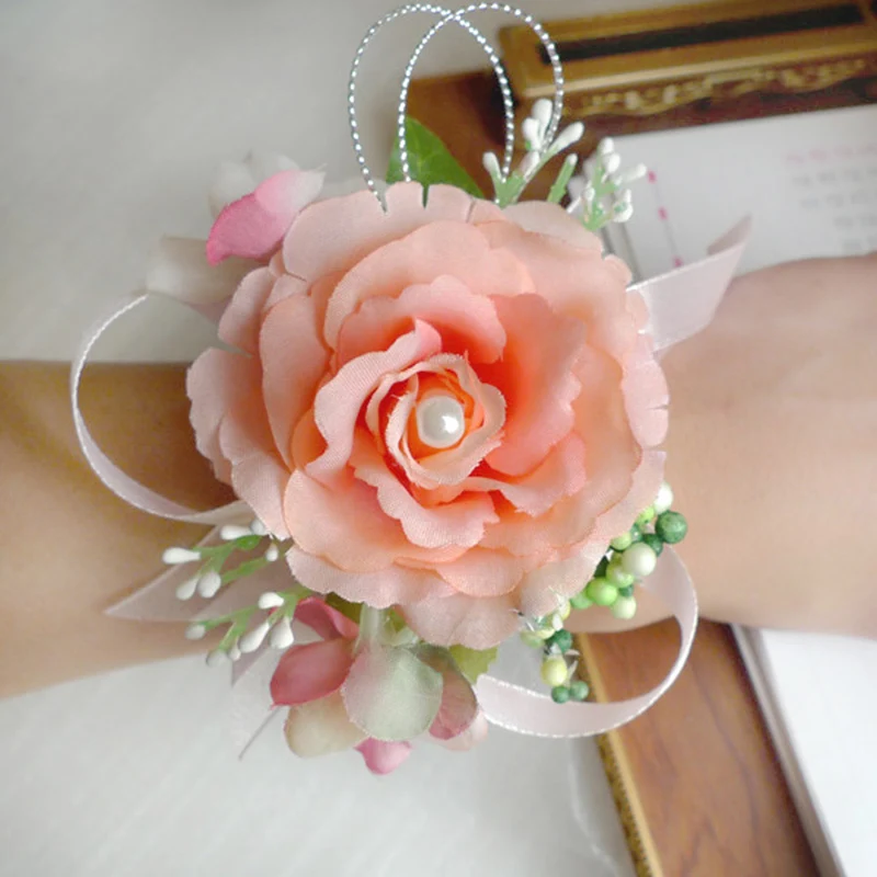 Orange rose flower corsage
