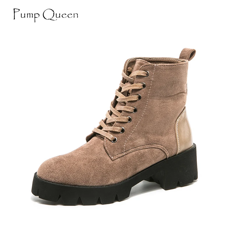PumpQueen 2019 Spring New Ankle Boots Women Lace Up Round Toe Solid Shoes Woman Winter Fashion Comfortable Martin Boots Female
PumpQueen 2019 Spring New Ankle Boots Women Lace Up Round Toe Solid Shoes Woman Winter Fashion Comfortable Martin Boots Female