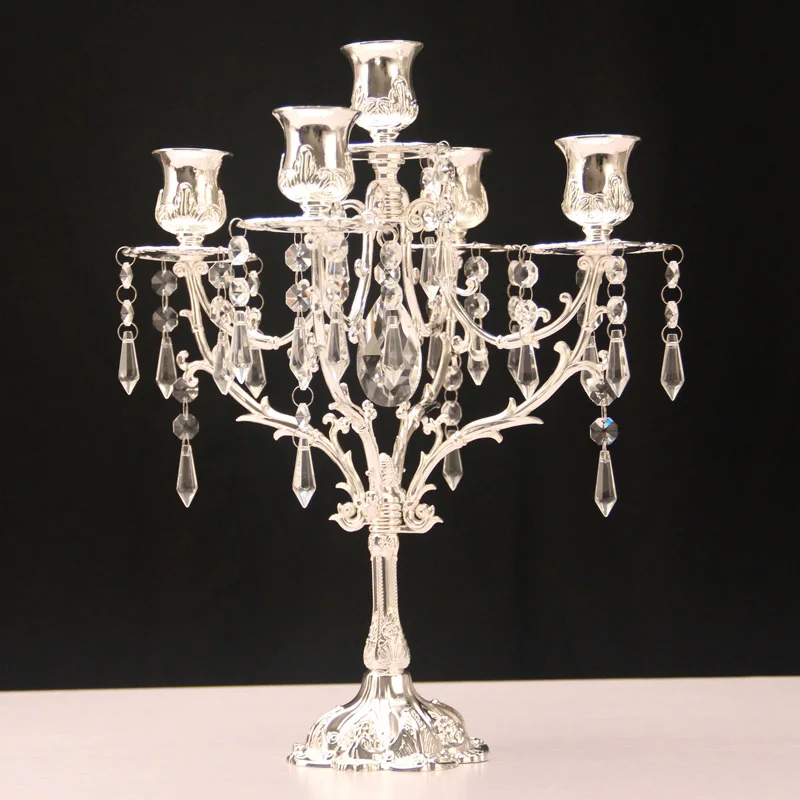Crystal Metal Candle Holders Candlestick Silver Golden Candelabra Wedding Centerpiece Decorations Candy Bar 40*24*24CM
Crystal Metal Candle Holders Candlestick Silver Golden Candelabra Wedding Centerpiece Decorations Candy Bar 40*24*24CM