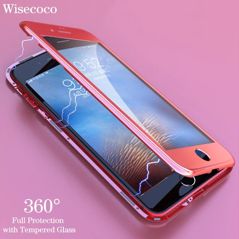 360 Degree Protection Magnetic Adsorption Case for iPhone X 8 7 6 6S Plus Tempered Glass Magnet Case for IPhone 7 8 X Full Cover
360 Degree Protection Magnetic Adsorption Case for iPhone X 8 7 6 6S Plus Tempered Glass Magnet Case for IPhone 7 8 X Full Cover