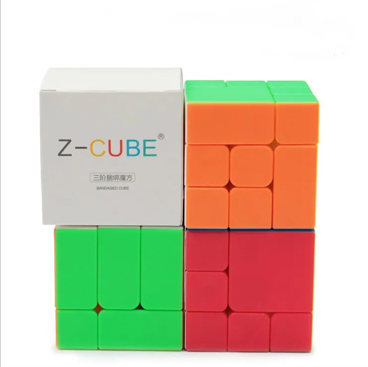 

New ZCube Bandaged 3x3x3 Cube stickerless 3x3 magic cubes Professional Brain Teaser Puzzle Cube for magico Cube Educational Toys