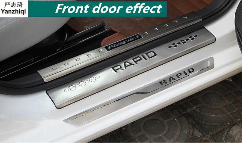 stainless steel 4pcs/lot Door Sill Strip Welcome Pedal Trim covers Auto Car Styling for Skoda 2014-2017 Rapid / Rapid Spaceback
stainless steel 4pcs/lot Door Sill Strip Welcome Pedal Trim covers Auto Car Styling for Skoda 2014-2017 Rapid / Rapid Spaceback