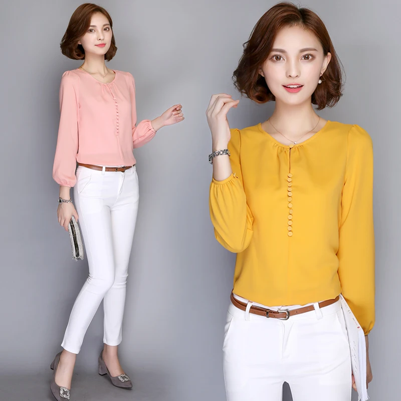 New 2016 Fashion Women Blouse Tops Long sleeve Casual Chiffon Blouses Elegant Lady office Shirts Blusas Femininas S2619
New 2016 Fashion Women Blouse Tops Long sleeve Casual Chiffon Blouses Elegant Lady office Shirts Blusas Femininas S2619