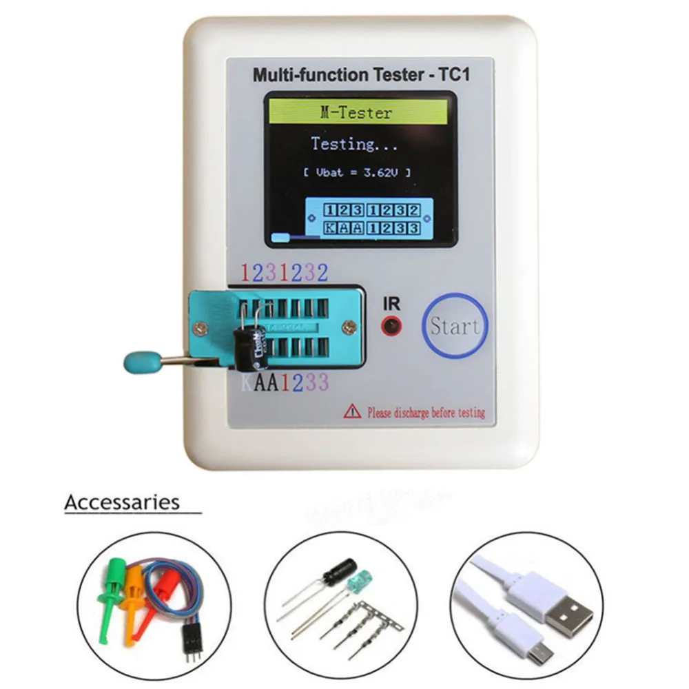 3.5inch Colorful Display Multi-functional TFT Backlight Transistor Tester For Diode Triode Capacitor Resistor Transistor
3.5inch Colorful Display Multi-functional TFT Backlight Transistor Tester For Diode Triode Capacitor Resistor Transistor