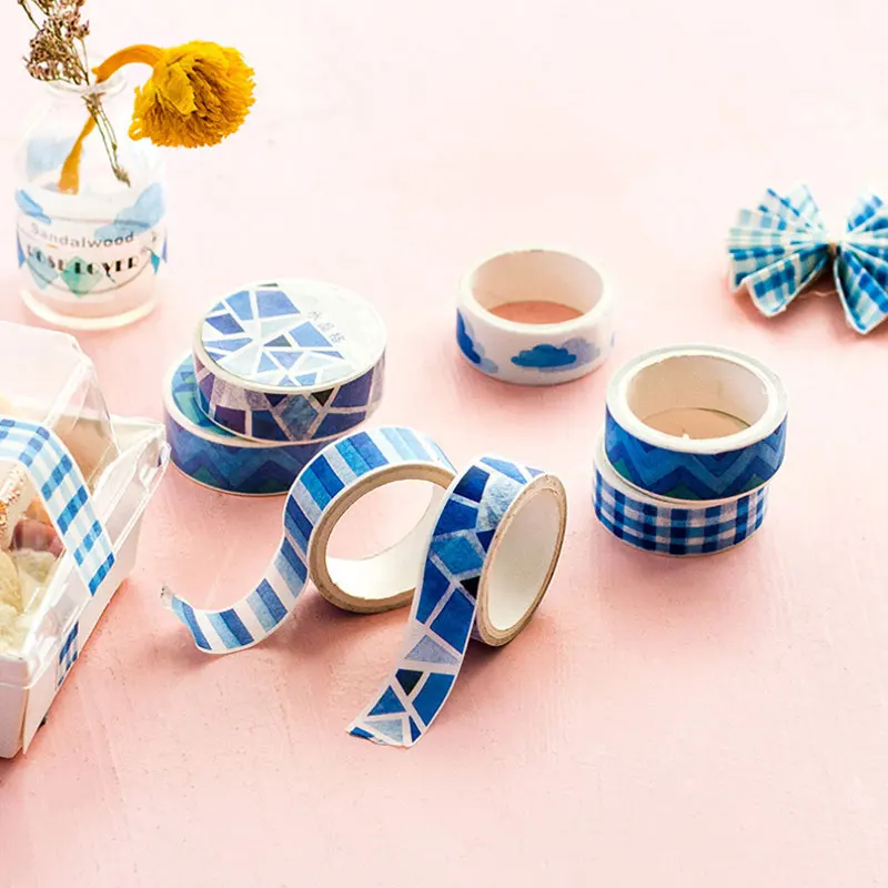 1 pcs Blue series 1.5cm X 7m Kawaii washi tape children diy Diary decoration masking tape stationery scrapbooking tool
1 pcs Blue series 1.5cm X 7m Kawaii washi tape children diy Diary decoration masking tape stationery scrapbooking tool