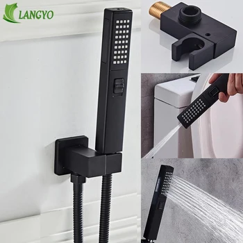 Bathroom Accessories Black Wall Brass Shower Mounting Brackets Black Shower&Spray 2 Function Handheld Sprinkler Balck 150CM Hose
Bathroom Accessories Black Wall Brass Shower Mounting Brackets Black Shower&Spray 2 Function Handheld Sprinkler Balck 150CM Hose
