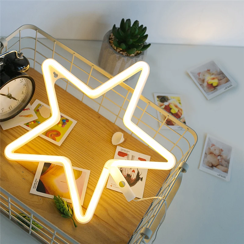 Neon Light Led Neon Sign Star Night Lights Home Xmas Party Wedding Wall Hanging Room Decoration Night Lamp
Neon Light Led Neon Sign Star Night Lights Home Xmas Party Wedding Wall Hanging Room Decoration Night Lamp