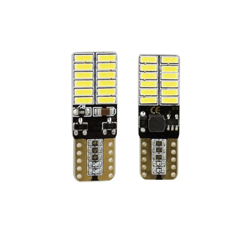 2PCS Canbus LED T10 24 SMD 4014 W5W 194 168 Led Car Light Bulbs Led Car Interiror Reading Dome Lamps Parking Lights White 12V
2PCS Canbus LED T10 24 SMD 4014 W5W 194 168 Led Car Light Bulbs Led Car Interiror Reading Dome Lamps Parking Lights White 12V