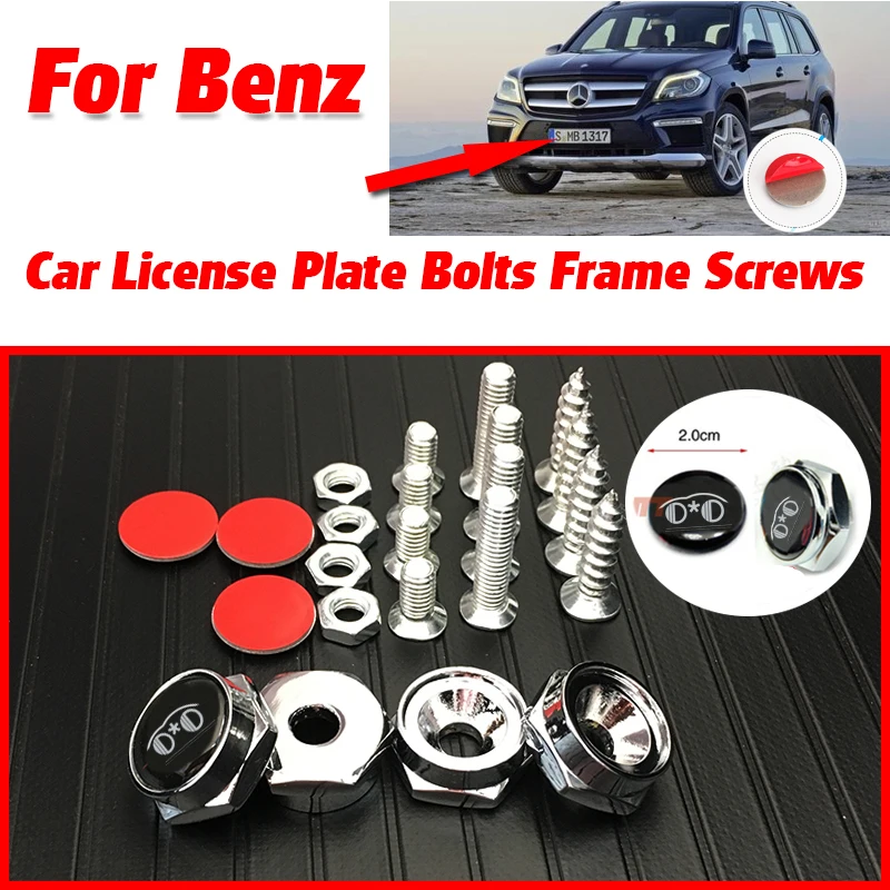 Bolts Car License Plate Frames Tag Cap Screw Caps for GLC CLA ML GL Class s200 s300 s350 C E CLS GLK CLK Car Styling accessorie
Bolts Car License Plate Frames Tag Cap Screw Caps for GLC CLA ML GL Class s200 s300 s350 C E CLS GLK CLK Car Styling accessorie