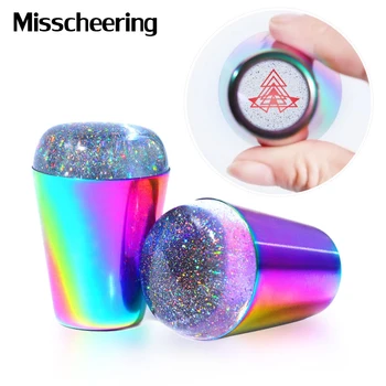 New 4cm Aurora Handle Holographic Transparent Silicone Nail art Stamper Template Image Transfer Manicure Accessory Tools
New 4cm Aurora Handle Holographic Transparent Silicone Nail art Stamper Template Image Transfer Manicure Accessory Tools