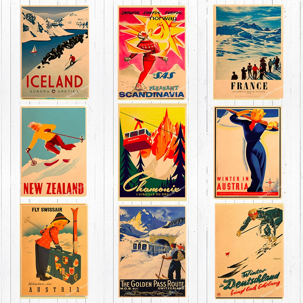 Ski in Australia New Zealand Canvas Painting Vintage Wall Kraft Posters Coated Wall Stickers Home Decoration Pictures Gift
Ski in Australia New Zealand Canvas Painting Vintage Wall Kraft Posters Coated Wall Stickers Home Decoration Pictures Gift