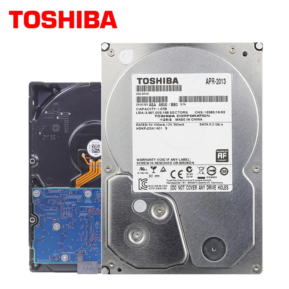 TOSHIBA Video Surveillance HDD 3.5" Internal Hard Disk Drive 1TB 5700RPM SATA 6Gb/s 32MB for DVR NVR CCTV Camera Security System
TOSHIBA Video Surveillance HDD 3.5" Internal Hard Disk Drive 1TB 5700RPM SATA 6Gb/s 32MB for DVR NVR CCTV Camera Security System