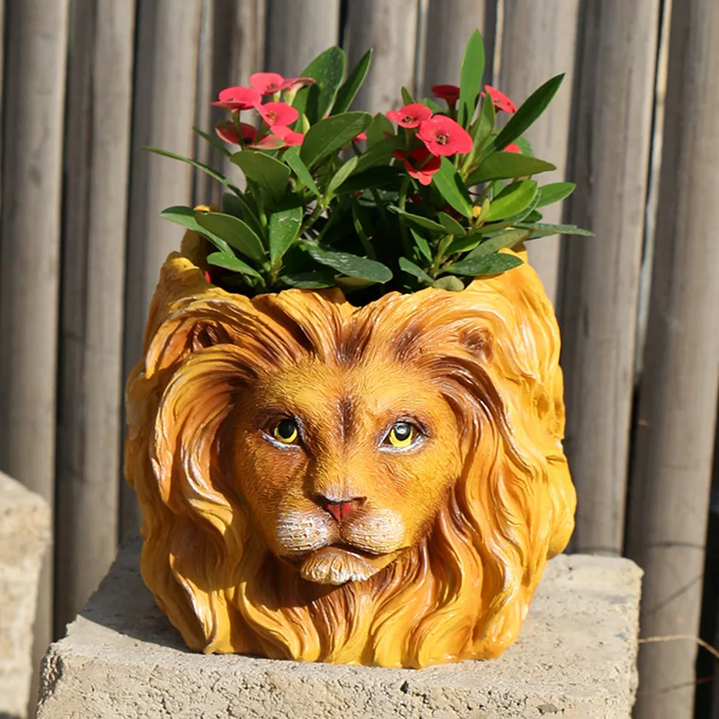 Eco-friendly Animal Planters Resin Flower Pots Succulent Bonsai Lion Home Office Desktop Decorations Green Plant Garden Supplies
Eco-friendly Animal Planters Resin Flower Pots Succulent Bonsai Lion Home Office Desktop Decorations Green Plant Garden Supplies