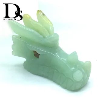 

2 " Natural Green Aventurine Dragon Mascot Figurine Chinese Zodiac Crystal Loong Auspicious Symbol Green Jade Unicorn Statue