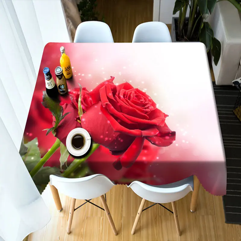 3D Customizable Red and Yellow Rose Flower Pattern Dustproof Washable Cloth Rectangular and Round Table Cloth
3D Customizable Red and Yellow Rose Flower Pattern Dustproof Washable Cloth Rectangular and Round Table Cloth