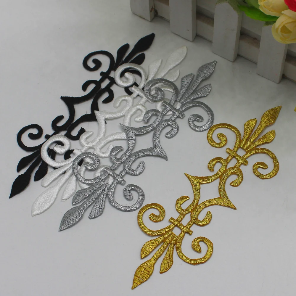 YACKALASI 10 Pieces/Lot Iron On Gold And Silver Applique Ironing Cosplay Costume Flowers Patches 17.5cm*6cm
YACKALASI 10 Pieces/Lot Iron On Gold And Silver Applique Ironing Cosplay Costume Flowers Patches 17.5cm*6cm