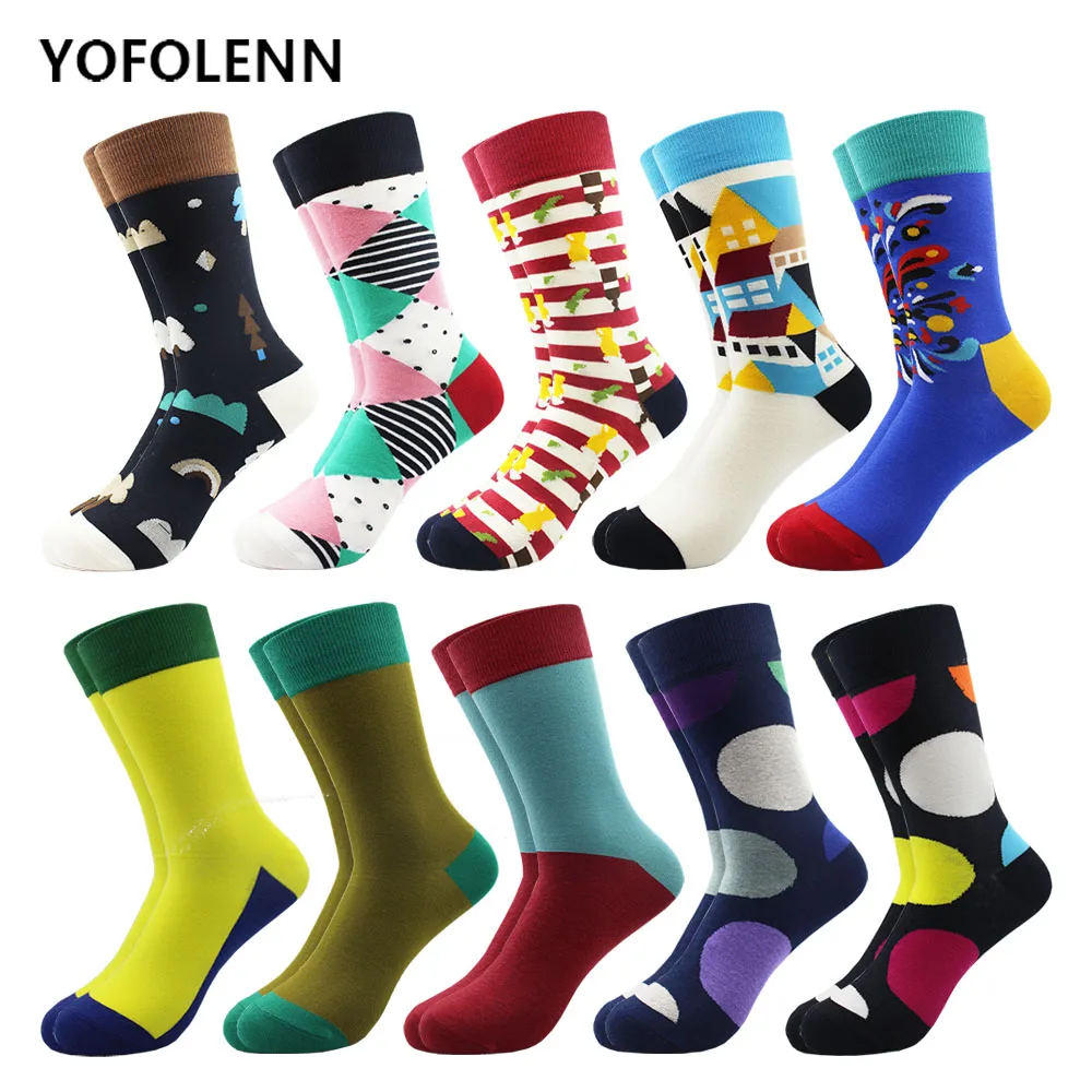 10 Pairs/Lot Fashion Men's Funny Combed Cotton Brand Socks Big Dot Colored Novelty Causal Crew Dress Wedding Socks
10 Pairs/Lot Fashion Men's Funny Combed Cotton Brand Socks Big Dot Colored Novelty Causal Crew Dress Wedding Socks