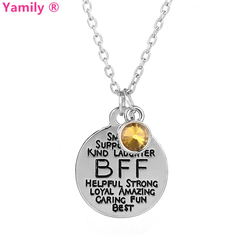 Yamily 10pcs/lot BFF Collage Charm Pendant Necklace personalise necklace Birthstone Charm Necklace Best friend jewelry gift
Yamily 10pcs/lot BFF Collage Charm Pendant Necklace personalise necklace Birthstone Charm Necklace Best friend jewelry gift