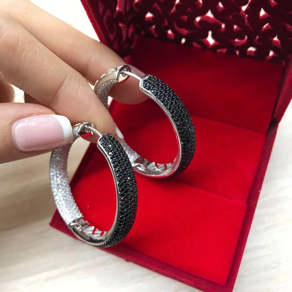 Hoops Earrings The Design is Made of Sterling Silver 925 rhodium plated Zirconium Earrings Fine Jewelry Full Colorful Stone
Hoops Earrings The Design is Made of Sterling Silver 925 rhodium plated Zirconium Earrings Fine Jewelry Full Colorful Stone