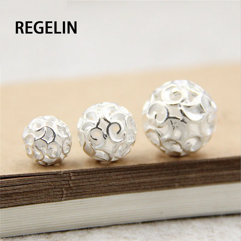 REGELIN 8/10/12mm 925 Silver Round Hollow carved section Spacer Beads 1pcs Fit Charm Bracelets For Jewelry Finding Making DIY
REGELIN 8/10/12mm 925 Silver Round Hollow carved section Spacer Beads 1pcs Fit Charm Bracelets For Jewelry Finding Making DIY