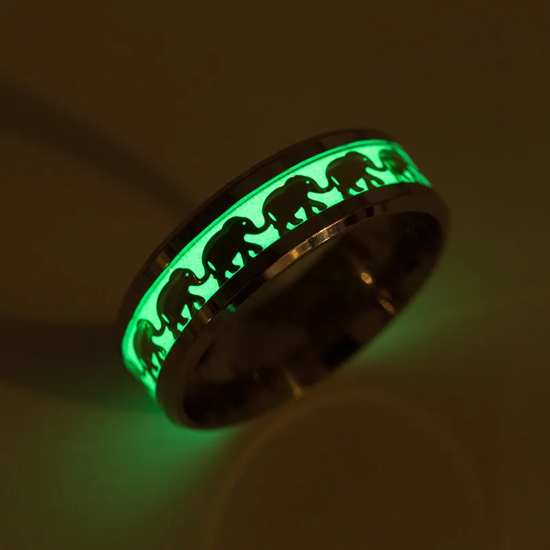 Luminous Ring Men Elephant Pattern Glow in the Dark Rings for Women Stainless Steel Wedding Ring
Luminous Ring Men Elephant Pattern Glow in the Dark Rings for Women Stainless Steel Wedding Ring