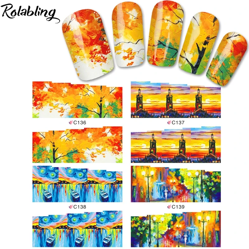 Rolabling Beautiful Painting Series Water Transfer decals Nail Stickers on Nails Stickers for Women Nail art Sticker Decal wraps
Rolabling Beautiful Painting Series Water Transfer decals Nail Stickers on Nails Stickers for Women Nail art Sticker Decal wraps