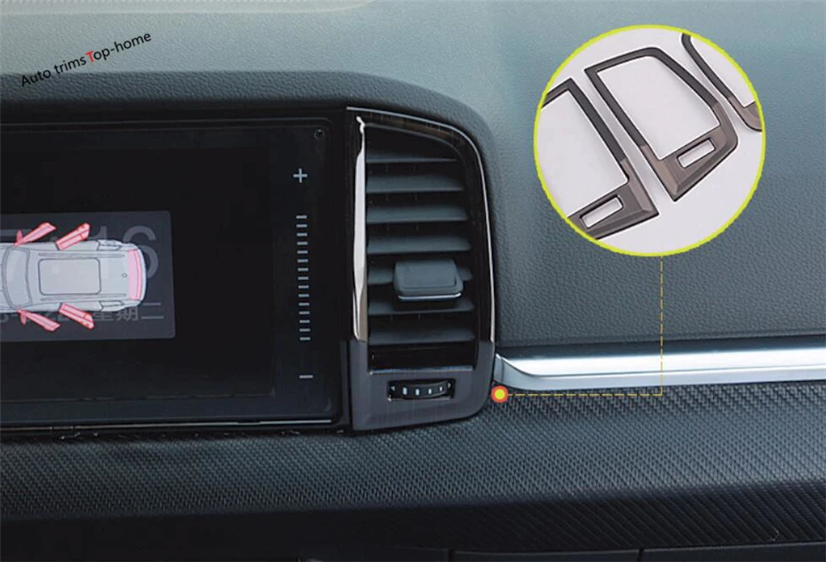 Yimaautotrims AC Air Conditioning Outlet Vent Frame Cover Trim Stainless Steel Interior Fit For Skoda Karoq 2018 - 2022
Yimaautotrims AC Air Conditioning Outlet Vent Frame Cover Trim Stainless Steel Interior Fit For Skoda Karoq 2018 - 2022