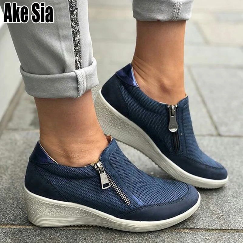 Newest Autumn Fashion Women Casual Zapatillas Breathable Mujer Shoes Thicken Bottom Wedge Heel Zipper Feminino Zapatos Shoes Y21
Newest Autumn Fashion Women Casual Zapatillas Breathable Mujer Shoes Thicken Bottom Wedge Heel Zipper Feminino Zapatos Shoes Y21