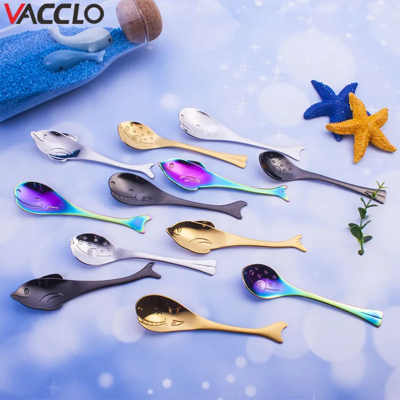 Vacclo Creative Coffee Spoon Stainless Steel Cutlery Stir Spoon Cartoon Whale Guitar Spoon Multicolor Ice Cream Dessert Tools
Vacclo Creative Coffee Spoon Stainless Steel Cutlery Stir Spoon Cartoon Whale Guitar Spoon Multicolor Ice Cream Dessert Tools