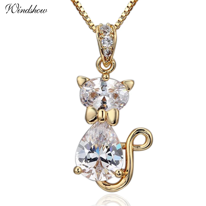 Cute White CZ Zircon Cat Gatos Suspension Necklaces & Pendants Chain Necklace Women Grils Kids Jewelry Gold Color Collier kolye
Cute White CZ Zircon Cat Gatos Suspension Necklaces & Pendants Chain Necklace Women Grils Kids Jewelry Gold Color Collier kolye