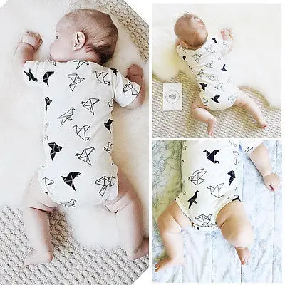 2016 Newborn Girls Boy Origamibirds Rompers Jumpsuit Short Sleeve 1PCS Outfits Baby Romper
2016 Newborn Girls Boy Origamibirds Rompers Jumpsuit Short Sleeve 1PCS Outfits Baby Romper