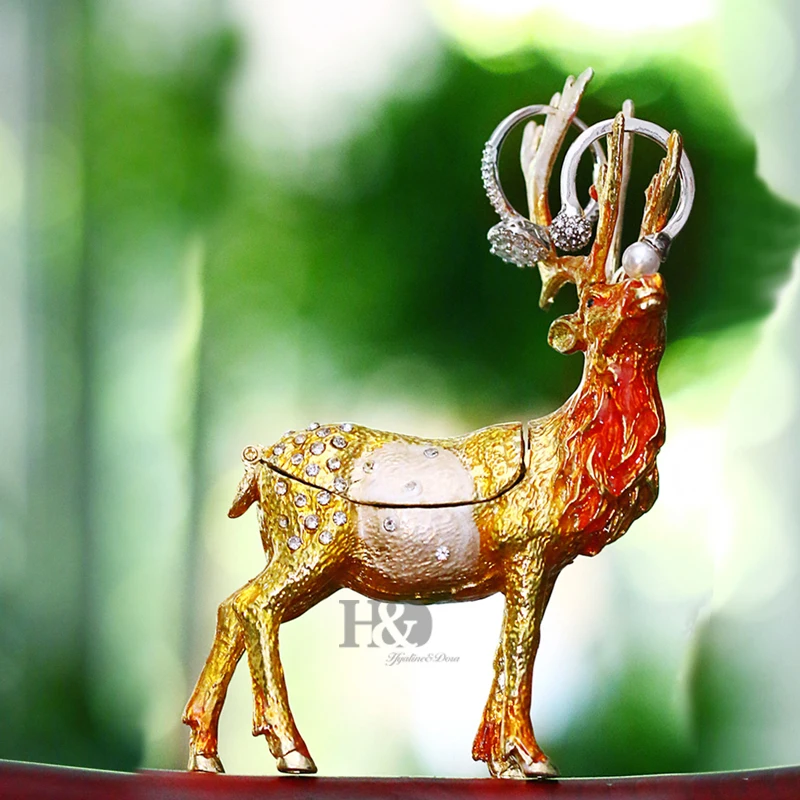 H&D 3.1'' Wild Animal Elk Deer Trinket Box Jewelry Ring Holder Unique Collectibles Gift Box Home Decor
H&D 3.1'' Wild Animal Elk Deer Trinket Box Jewelry Ring Holder Unique Collectibles Gift Box Home Decor