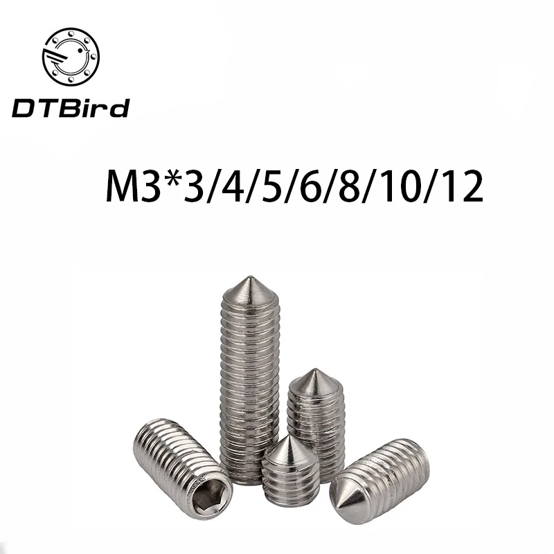 100pcs/lot High Quality DIN914 Stainless Steel 304 M3*3/4/5/6/8/10/12 Hex Socket Head Set Screw Grub Screw
100pcs/lot High Quality DIN914 Stainless Steel 304 M3*3/4/5/6/8/10/12 Hex Socket Head Set Screw Grub Screw