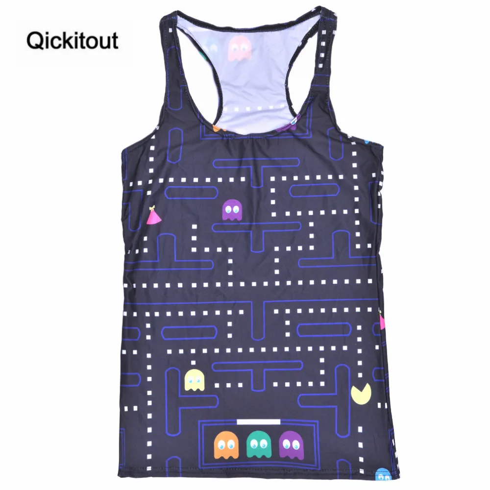 Qickitout Tops 2016 Summer Women Blouses Strapless Sleeveless Digital Print Casual Color Eat Peas Game Tank Tops Ladies' Vest
Qickitout Tops 2016 Summer Women Blouses Strapless Sleeveless Digital Print Casual Color Eat Peas Game Tank Tops Ladies' Vest