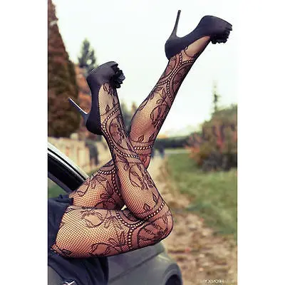 Women Fashion Sexy Black Fishnet Pattern Jacquard Pantyhose Tights Floral Totem Tights
Women Fashion Sexy Black Fishnet Pattern Jacquard Pantyhose Tights Floral Totem Tights
