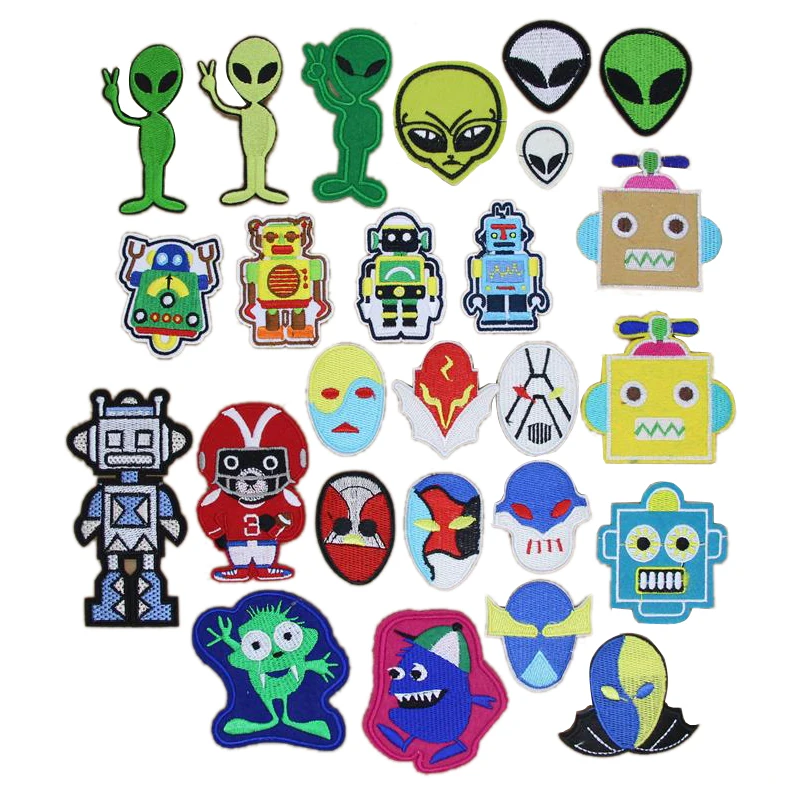 Free Shipping 10 pcs Aliens Robot embroidered Iron On cartoon Patches garment t bag shoe badge Quality Appliques diy accessory
Free Shipping 10 pcs Aliens Robot embroidered Iron On cartoon Patches garment t bag shoe badge Quality Appliques diy accessory