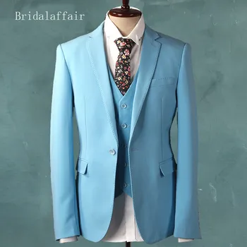 Bridalaffair Suits Mens Terno Masculino Slim Fit Formal Wedding Suits Men Sky Blue Suits Mens Groom Jacket Pants Vest 3 Pieces
Bridalaffair Suits Mens Terno Masculino Slim Fit Formal Wedding Suits Men Sky Blue Suits Mens Groom Jacket Pants Vest 3 Pieces