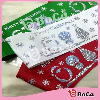 shipping free 75mm (3 inch) custom printing silver holographic grosgrain ribbon for Christmas Day ,50 yards/lot
shipping free 75mm (3 inch) custom printing silver holographic grosgrain ribbon for Christmas Day ,50 yards/lot