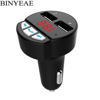 

Bluetooth V4.2 Handsfree Car Kit FM Transmitter plus 3.1A charger Supporting U Disk