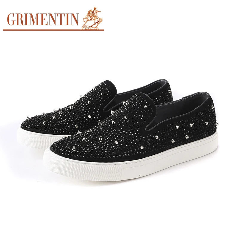 GRIMENTIN Brand trend rivets men loafers genuine leather comfortable rubber sole luxury mens party shoes flats for business
GRIMENTIN Brand trend rivets men loafers genuine leather comfortable rubber sole luxury mens party shoes flats for business
