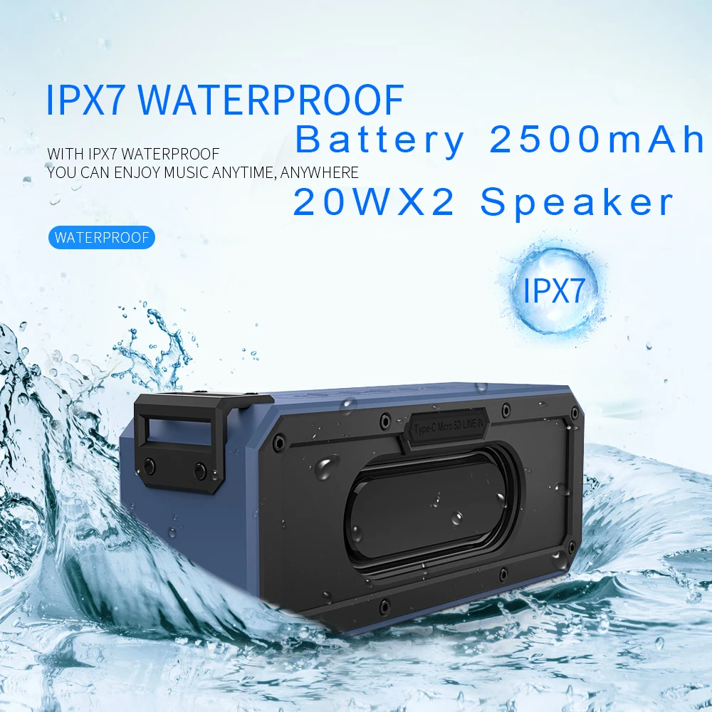40W Wireless Bluetooth Speaker Waterproof Portable Super Bass Subwoofer Soundbar Support Type-C USB TF Card for Computer Speaker
40W Wireless Bluetooth Speaker Waterproof Portable Super Bass Subwoofer Soundbar Support Type-C USB TF Card for Computer Speaker