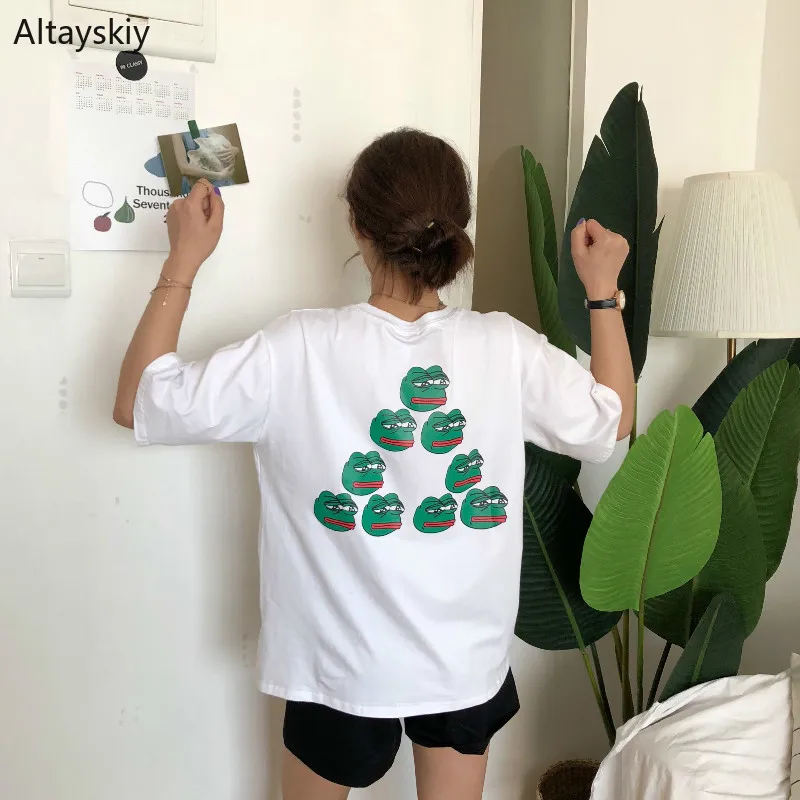 T-shirts Women O-Neck Short Sleeve Printed Simple Korean Style Leisure Daily T-shirt Womens Trendy Soft Breathable Summer Tees
T-shirts Women O-Neck Short Sleeve Printed Simple Korean Style Leisure Daily T-shirt Womens Trendy Soft Breathable Summer Tees