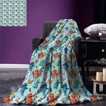 Pirates Blanket Pirates Crocodile Octopus Shark Crab Seagulls Parrot Bottle of Rum Cartoon Style Warm Blankets for Beds
Pirates Blanket Pirates Crocodile Octopus Shark Crab Seagulls Parrot Bottle of Rum Cartoon Style Warm Blankets for Beds
