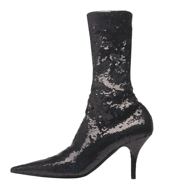 Fashion Pointed Toe Stilettos High Heels Short Boots Braided Elastic Cloth Europe And America Boot Comfortable Sexy Appeal Shoes
Fashion Pointed Toe Stilettos High Heels Short Boots Braided Elastic Cloth Europe And America Boot Comfortable Sexy Appeal Shoes