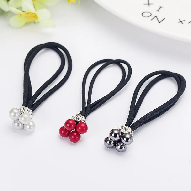 Korean Simple Imitation Pearl Rhinestone Ponytail Holder Elastic Hair Bands Girl Women Fashion Basis Headdress Hair Accessories
Korean Simple Imitation Pearl Rhinestone Ponytail Holder Elastic Hair Bands Girl Women Fashion Basis Headdress Hair Accessories