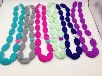 Oval Bead Love Bead Silicone Teething / Nursing Necklace for Mommy! BPA, lead & metal free silicone necklace wholesale
Oval Bead Love Bead Silicone Teething / Nursing Necklace for Mommy! BPA, lead & metal free silicone necklace wholesale